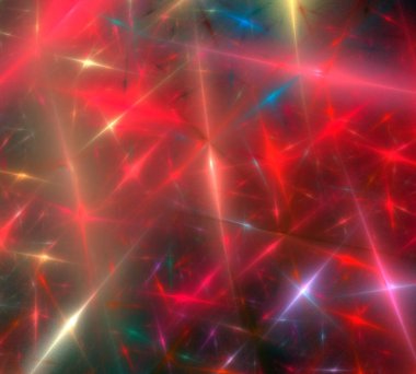 Siyah Renk Üzerine Bir Dijital Fraktal Resmi