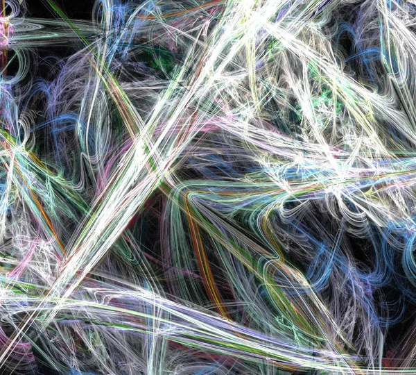 Siyah Renk Üzerine Bir Dijital Fraktal Resmi