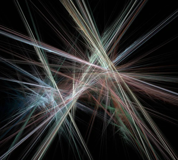 Siyah Renk Üzerine Bir Dijital Fraktal Resmi