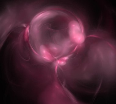 Siyah Renk Üzerine Bir Dijital Fraktal Resmi