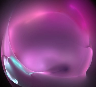 Siyah Renk Üzerine Bir Dijital Fraktal Resmi