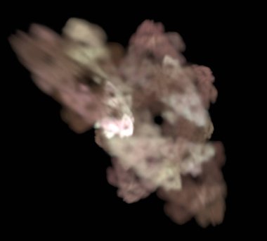 Siyah Renk Üzerine Bir Dijital Fraktal Resmi