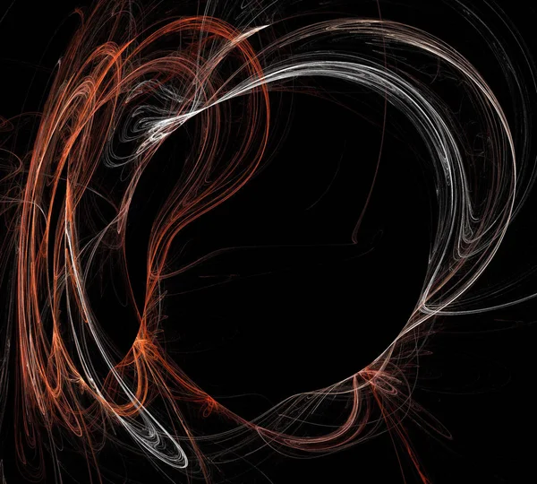 Siyah Renk Üzerine Bir Dijital Fraktal Resmi