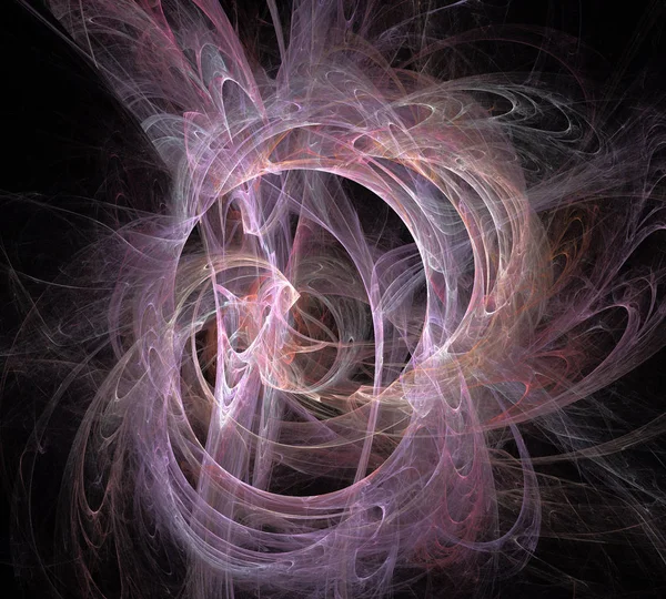 Siyah Renk Üzerine Bir Dijital Fraktal Resmi