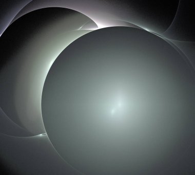 Siyah Renk Üzerine Bir Dijital Fraktal Resmi