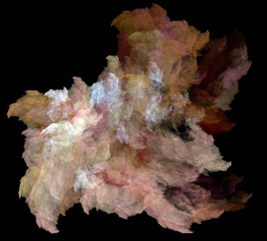 Siyah Renk Üzerine Bir Dijital Fraktal Resmi