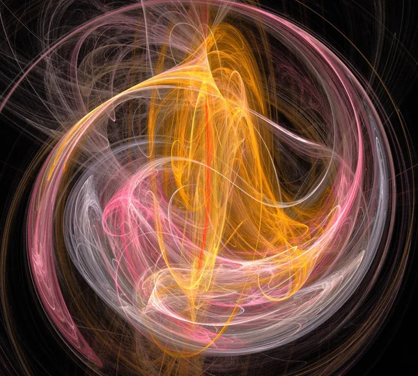 Siyah Renk Üzerine Bir Dijital Fraktal Resmi