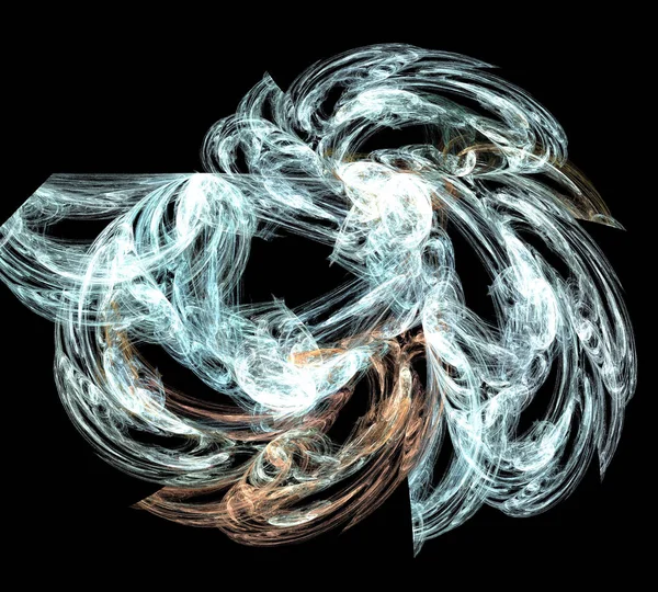 Siyah Renk Üzerine Bir Dijital Fraktal Resmi