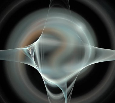 Siyah Renk Üzerine Bir Dijital Fraktal Resmi