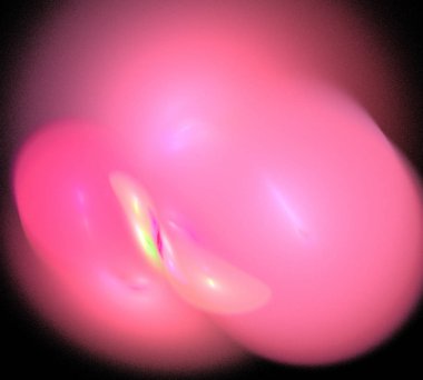 Siyah Renk Üzerine Bir Dijital Fraktal Resmi