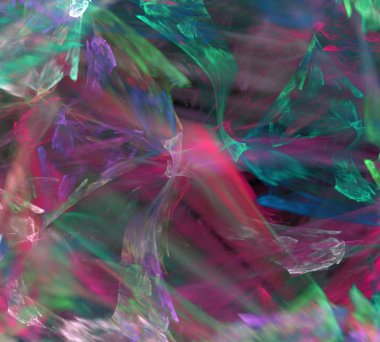 Siyah Renk Üzerine Bir Dijital Fraktal Resmi