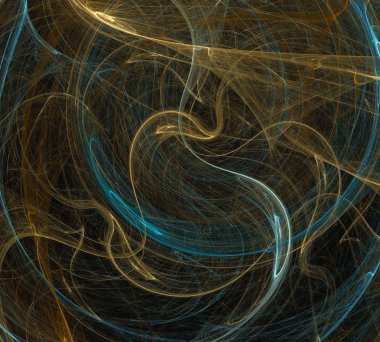 Siyah Renk Üzerine Bir Dijital Fraktal Resmi