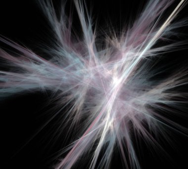 Siyah Renk Üzerine Bir Dijital Fraktal Resmi