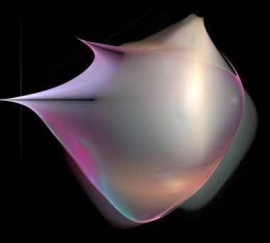 Siyah Renk Üzerine Bir Dijital Fraktal Resmi