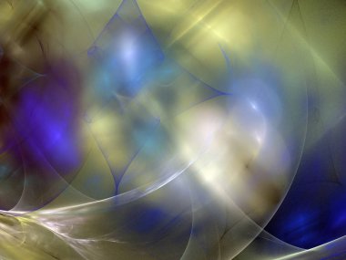 Siyah Renk Üzerine Bir Dijital Fraktal Resmi