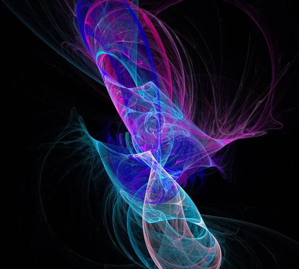 Siyah Renk Üzerine Bir Dijital Fraktal Resmi