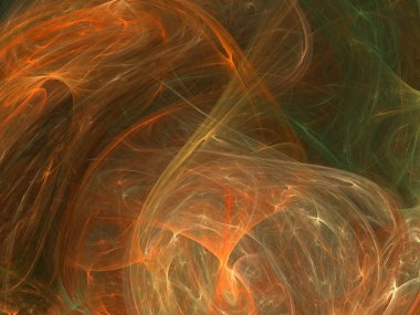 Siyah Renk Üzerine Bir Dijital Fraktal Resmi