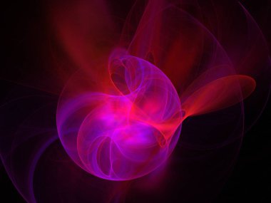 Siyah Renk Üzerine Bir Dijital Fraktal Resmi