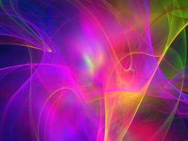 Siyah Renk Üzerine Bir Dijital Fraktal Resmi