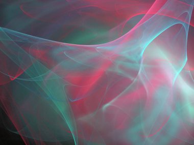 Siyah Renk Üzerine Bir Dijital Fraktal Resmi