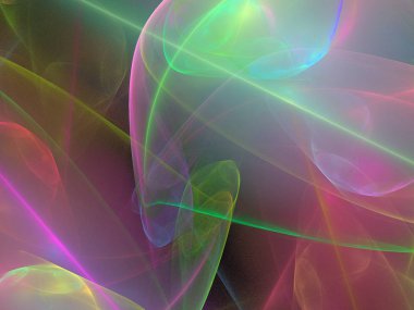 Siyah Renk Üzerine Bir Dijital Fraktal Resmi