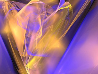 Siyah Renk Üzerine Bir Dijital Fraktal Resmi