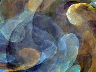 Siyah Renk Üzerine Bir Dijital Fraktal Resmi