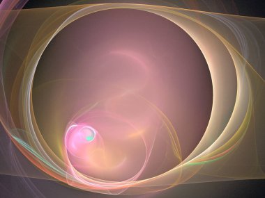 Siyah Renk Üzerine Bir Dijital Fraktal Resmi