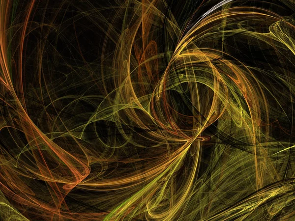 Siyah Renk Üzerine Bir Dijital Fraktal Resmi