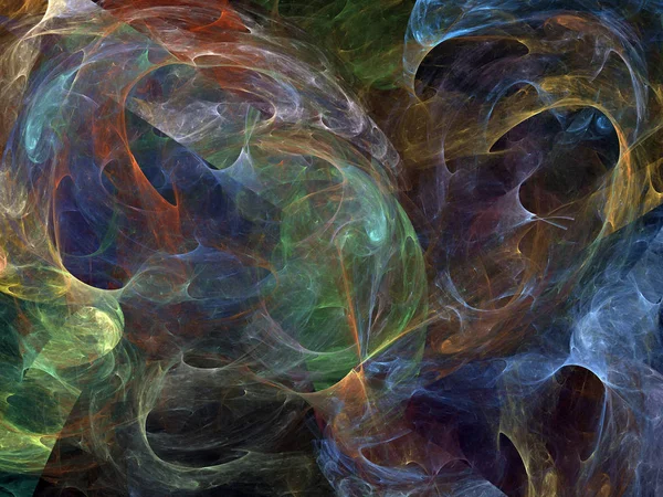 Siyah Renk Üzerine Bir Dijital Fraktal Resmi