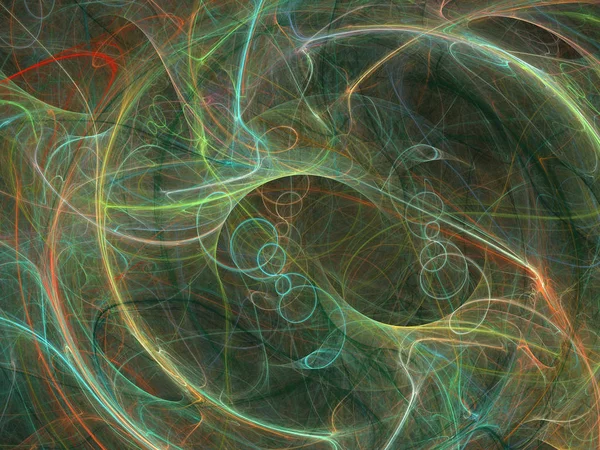 Siyah Renk Üzerine Bir Dijital Fraktal Resmi