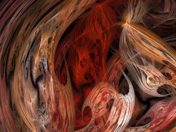 Siyah Renk Üzerine Bir Dijital Fraktal Resmi