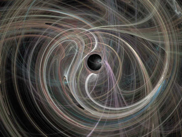 Siyah Renk Üzerine Bir Dijital Fraktal Resmi