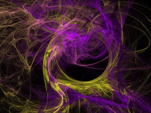 Afbeelding Van Een Digitale Fractal Zwarte Kleur — Stockfoto