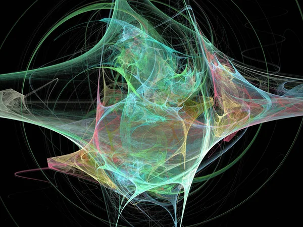 Siyah Renk Üzerine Bir Dijital Fraktal Resmi