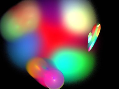 Siyah Renk Üzerine Bir Dijital Fraktal Resmi