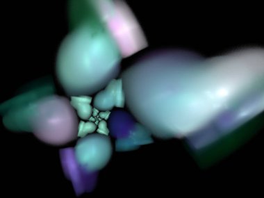 Siyah Renk Üzerine Bir Dijital Fraktal Resmi