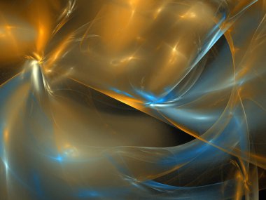 Siyah Renk Üzerine Bir Dijital Fraktal Resmi