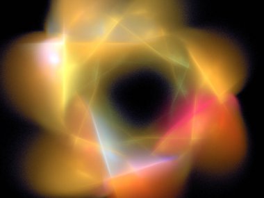 Siyah Renk Üzerine Bir Dijital Fraktal Resmi