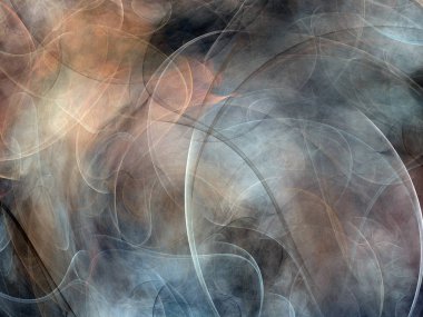 Siyah Renk Üzerine Bir Dijital Fraktal Resmi