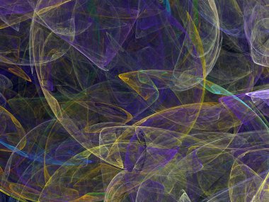 Siyah Renk Üzerine Bir Dijital Fraktal Resmi