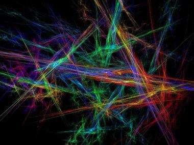 Siyah Renk Üzerine Bir Dijital Fraktal Resmi