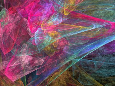 Siyah Renk Üzerine Bir Dijital Fraktal Resmi