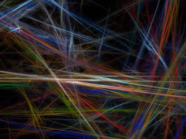 Siyah Renk Üzerine Bir Dijital Fraktal Resmi