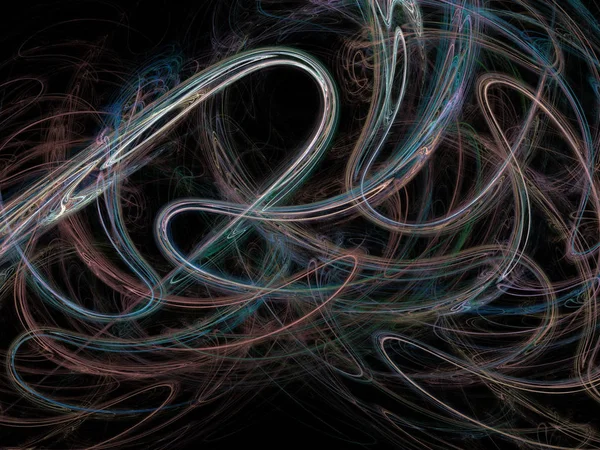 Siyah Renk Üzerine Bir Dijital Fraktal Resmi