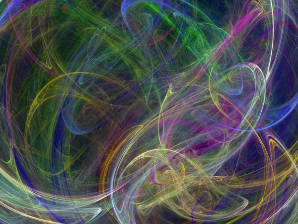 Siyah Renk Üzerine Bir Dijital Fraktal Resmi