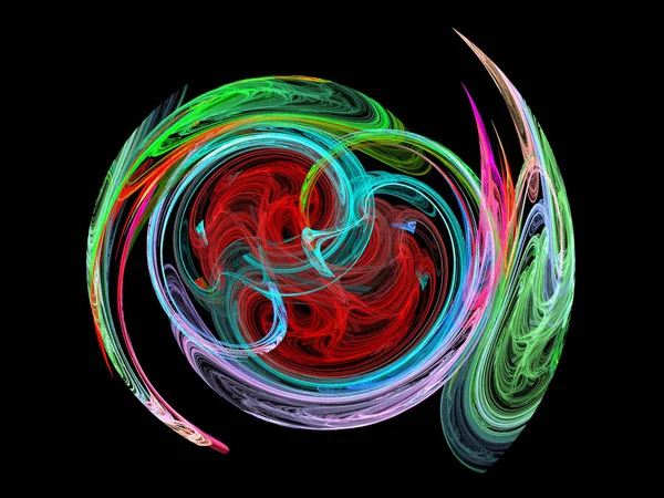 Siyah Renk Üzerine Bir Dijital Fraktal Resmi