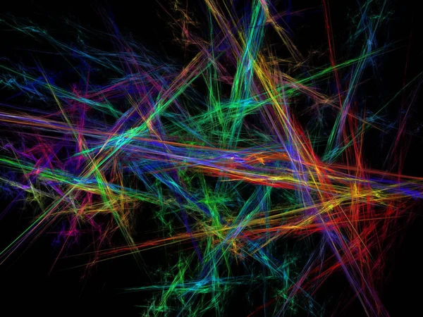 Siyah Renk Üzerine Bir Dijital Fraktal Resmi