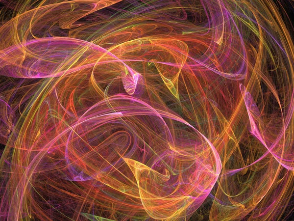 Siyah Renk Üzerine Bir Dijital Fraktal Resmi