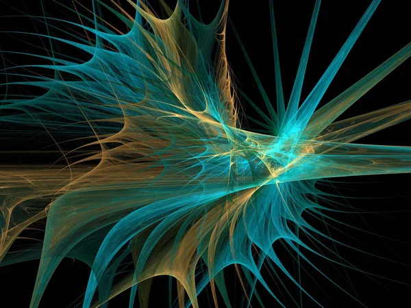 Siyah Renk Üzerine Bir Dijital Fraktal Resmi